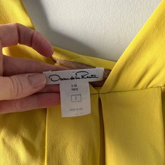 Oscar de la Renta yellow maxi dress gown (AS IS) - Picture 7 of 12